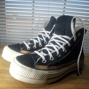 Converse CTAS Women's Platform Size 7.5 Black Canvas Shoes